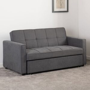 Annecy Fabric Sofa Bed In Dark Grey