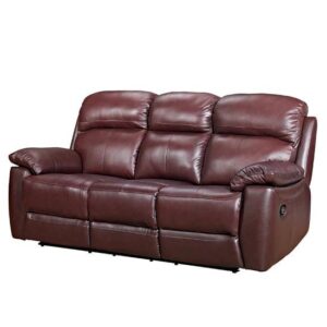 Astona Leather 3 Seater Recliner Sofa In Chestnut