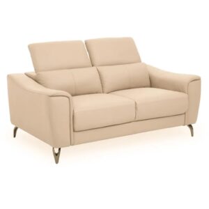 Phoenixville Faux Leather 2 Seater Sofa In Cream