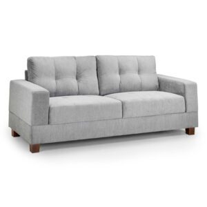 Jared Fabric 3 Seater Sofa In Grey