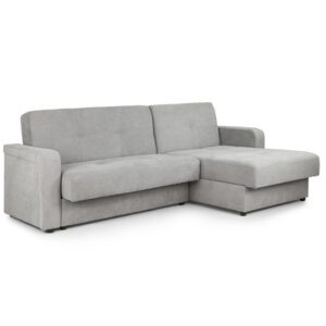Kalil Fabric Universal Corner Sofa Bed In Grey